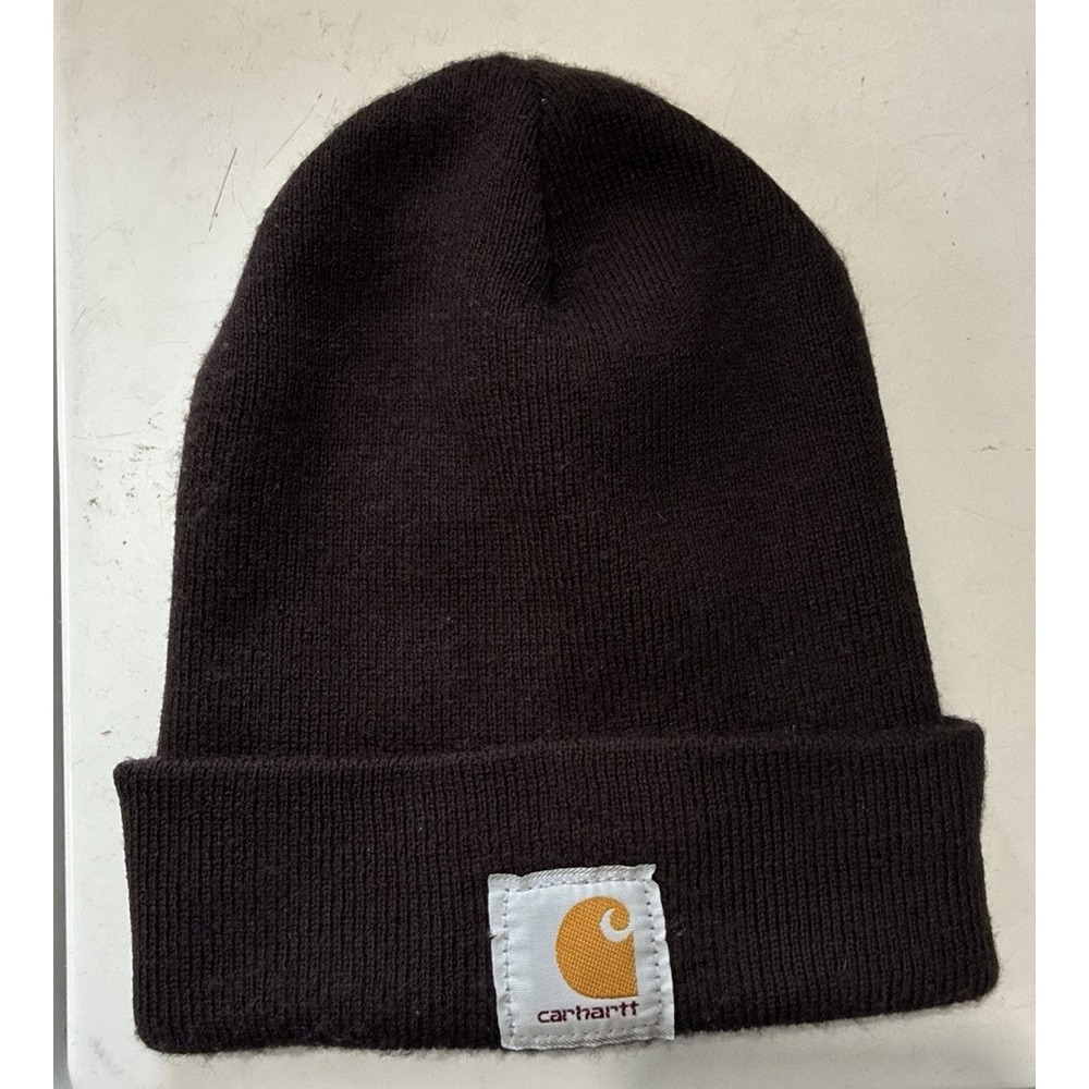 Carhartt Vintage Y2K Men's Stocking Cap Beanie Dark Brown A18DK- OS-Made in USA